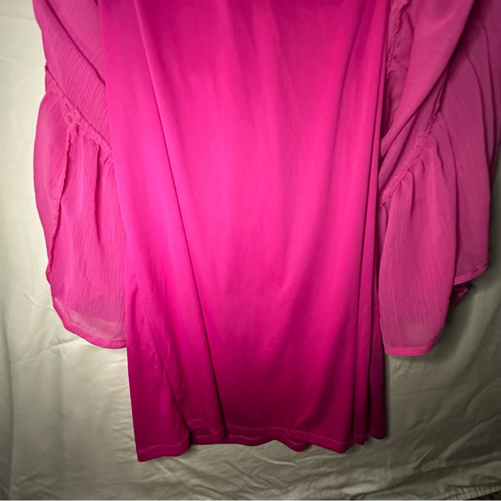 Vince Camuto Valentine’s long sleeve dress hot pink NWT. Feminine Barbie ballet - Picture 9 of 13